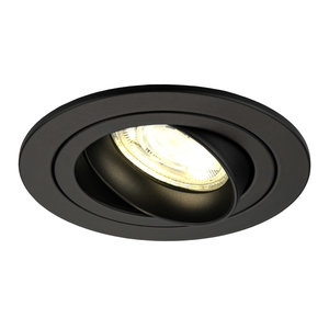Ledvion Dimbare LED inbouwspot Zwart - Tokyo - 5W - 2700K - ø92mm Dimbare LED inbouwspot Zwart - Tokyo - 5W - 2700K - ø92mm