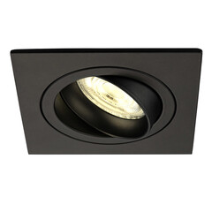 Dimbare LED inbouwspot Zwart - Sevilla - 5W - 2700K - 92mm - Vierkant