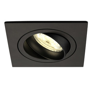 Ledvion Dimbare LED inbouwspot Zwart - Sevilla - 5W - 2700K - 92mm - Vierkant Dimbare LED inbouwspot Zwart - Sevilla - 5W - 2700K - 92mm - Vierkant