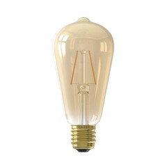 Calex LED Full Glass Filament Rustic Lamp - E27 - 3,5W - 250 Lm - 2100K - Gold