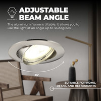 Ledvion Dimbare LED inbouwspots RVS - Amsterdam - 3W - 2700K - ø82mm - 3 pack