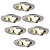 Dimbare LED inbouwspots RVS - Rio - 5W - 2700K - ø85mm - 6 pack