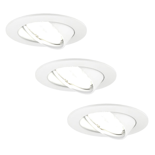 Ledvion Dimbare LED inbouwspot Wit - Amsterdam - 5W - 4000K - ø82mm - 3 pack