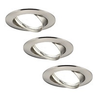 Ledvion Dimbare LED inbouwspot RVS - Amsterdam - 5W - 4000K - ø82mm - 3 pack