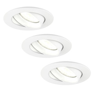 Ledvion Dimbare LED inbouwspot Wit - Rio - 5W - 4000K - ø85mm - 3 pack Dimbare LED inbouwspot Wit - Rio - 5W - 4000K - ø85mm - 3 pack