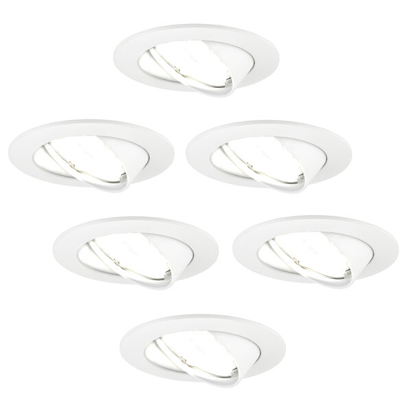 Ledvion Dimbare LED inbouwspot Wit - Amsterdam - 3W - 6500K - ø82mm - 6 pack