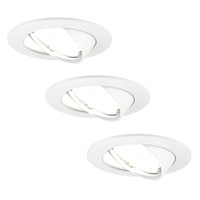 Dimbare LED inbouwspot Wit - Amsterdam - 3W - 6500K - ø82mm - 3 pack