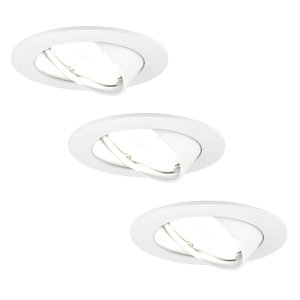 Ledvion Dimbare LED inbouwspot Wit - Amsterdam - 5W - 6500K - ø82mm - 3 pack Dimbare LED inbouwspot Wit - Amsterdam - 5W - 6500K - ø82mm - 3 pack