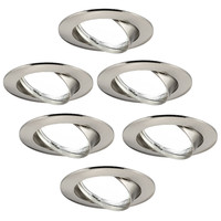 Ledvion Dimbare LED inbouwspot RVS - Amsterdam - 3W - 6500K - ø82mm - 6 pack