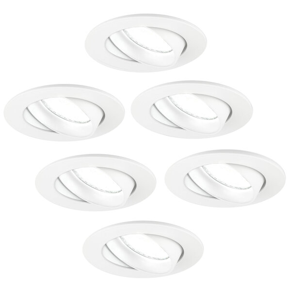 Ledvion Dimbare LED inbouwspot Wit - Rio - 3W - 6500K - ø85mm - 6 pack