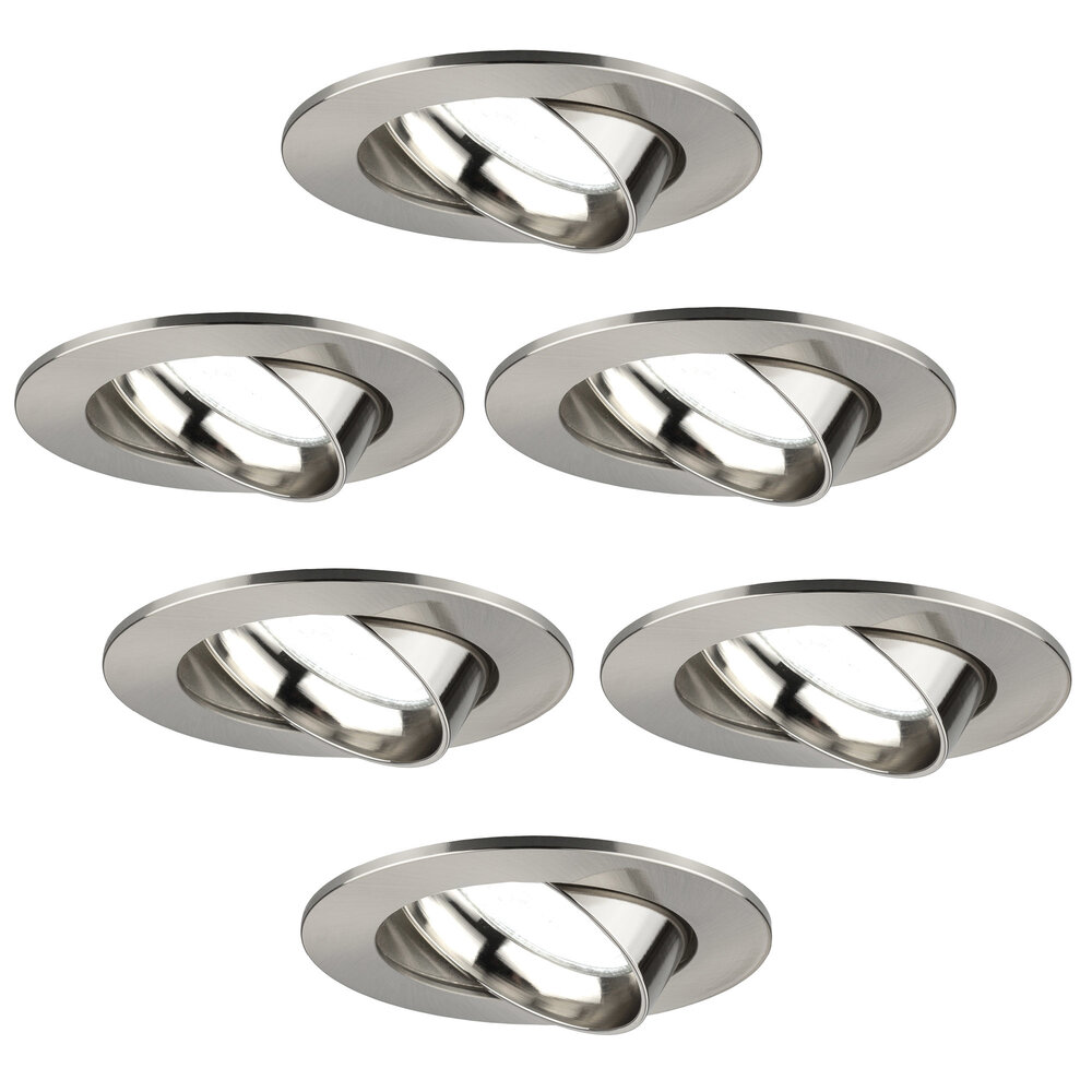Ledvion Dimbare LED inbouwspot RVS - Rio - 3W - 6500K - ø85mm - 6 pack