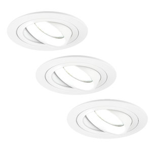 Ledvion Dimbare LED inbouwspot Wit - Tokyo - 5W - 6500K - ø92mm - 3 pack Dimbare LED inbouwspot Wit - Tokyo - 5W - 6500K - ø92mm - 3 pack