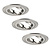 Dimbare LED inbouwspot RVS - Tokyo - 5W - 6500K - ø92mm - 3 pack