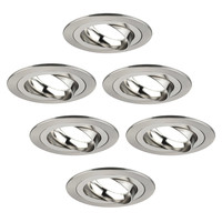 Ledvion Dimbare LED inbouwspot RVS - Tokyo - 3W - 6500K - ø92mm - 6 pack