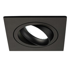 Dimbare LED inbouwspot Zwart - Sevilla - 5W - 6500K - 92mm - Vierkant