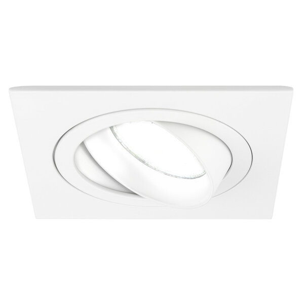 Ledvion Dimbare LED inbouwspot Wit - Sevilla - 5W - 6500K - 92mm - Vierkant