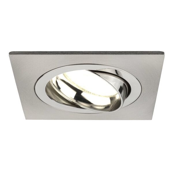 Ledvion Dimbare LED inbouwspot RVS - Sevilla - 5W - 4000K - 92mm - Vierkant