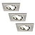 Dimbare LED inbouwspot RVS - Sevilla - 5W - 4000K - 92mm - Vierkant - 3 pack