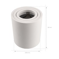 Smart LED Opbouwspot - Rond - Wit - 5W - RGBWW - Kantelbaar - IP20 Ledvion Smart LED Opbouwspot - Rond - Wit - 5W - RGBWW - Kantelbaar - IP20