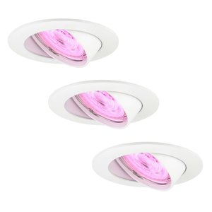 Ledvion Smart LED inbouwspot Wit - Amsterdam - Smart WiFi - Dimbaar - RGBWW - 3 pack Smart LED inbouwspot Wit - Amsterdam - Smart WiFi - Dimbaar - RGBWW - 3 pack