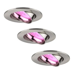 Ledvion Smart LED inbouwspot RVS - Rio - Smart WiFi - Dimbaar - RGBWW - 3 pack Smart LED inbouwspot RVS - Rio - Smart WiFi - Dimbaar - RGBWW - 3 pack