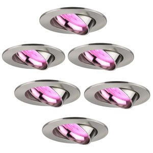 Ledvion Smart LED inbouwspot RVS - Rio - Smart WiFi - Dimbaar - RGBWW - 6 pack Smart LED inbouwspot RVS - Rio - Smart WiFi - Dimbaar - RGBWW - 6 pack