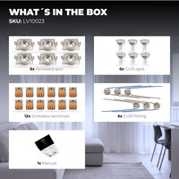 Smart LED inbouwspot RVS - Sevilla - Smart WiFi - Dimbaar - RGBWW - 6 pack Ledvion Smart LED inbouwspot RVS - Sevilla - Smart WiFi - Dimbaar - RGBWW - 6 pack