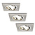 Dimbare LED inbouwspot RVS - Sevilla - 5W - 2700K - 92mm - Vierkant - 3 pack