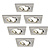 Dimbare LED inbouwspot RVS - Sevilla - 5W - 2700K - 92mm - Vierkant - 6 pack