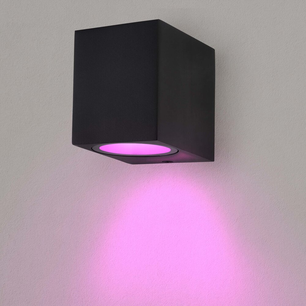 Ledvion Smart Wandlamp Buiten - San Diego - Zwart - 4,9W - RGB+CCT