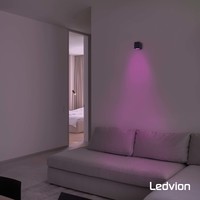 Ledvion Smart Wandlamp Buiten - San Diego - Zwart - 4,9W - RGB+CCT