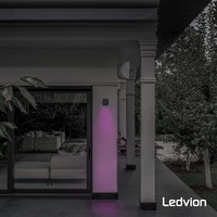 Ledvion Smart Wandlamp Buiten - Sacramento - Zwart - 4,9W - RGB+CCT