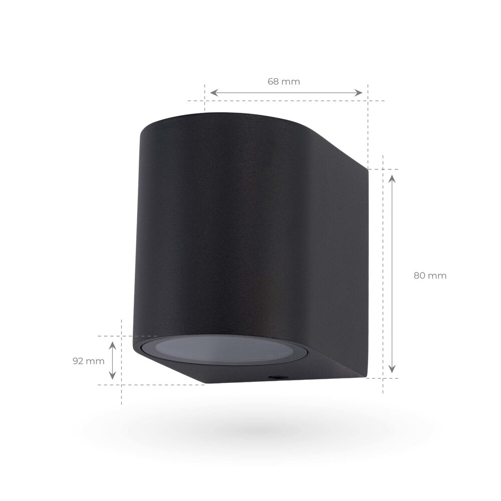 Ledvion Smart Wandlamp Buiten - Sacramento - Zwart - 4,9W - RGB+CCT