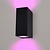 Smart Wandlamp Buiten - Cube - Zwart - 4,9W - RGB+CCT