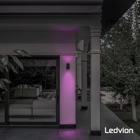 Smart Wandlamp Buiten - Cube Zwart - 2 Zijdig Ledvion Smart Wandlamp Buiten - Cube Zwart - 2 Zijdig