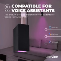 Smart Wandlamp Buiten - Cube Zwart - 2 Zijdig Ledvion Smart Wandlamp Buiten - Cube Zwart - 2 Zijdig