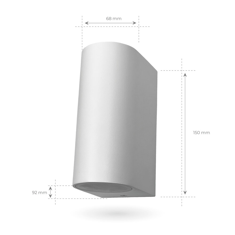 Ledvion Wandlamp buiten - Santa Barbara Wit - GU10 fitting