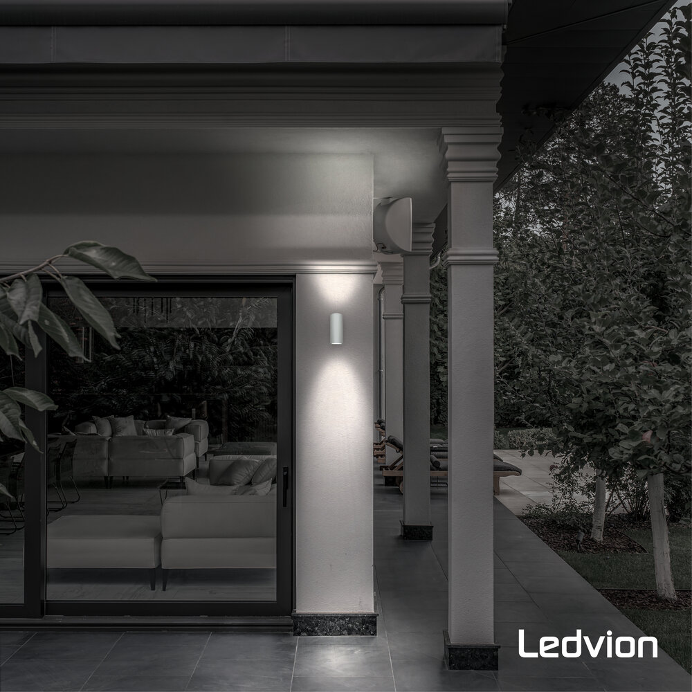 Ledvion Wandlamp buiten - Santa Barbara Wit - GU10 fitting