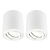 2x Dimbare LED Opbouwspot  - Rond - Wit - 5W - 2700K - Kantelbaar