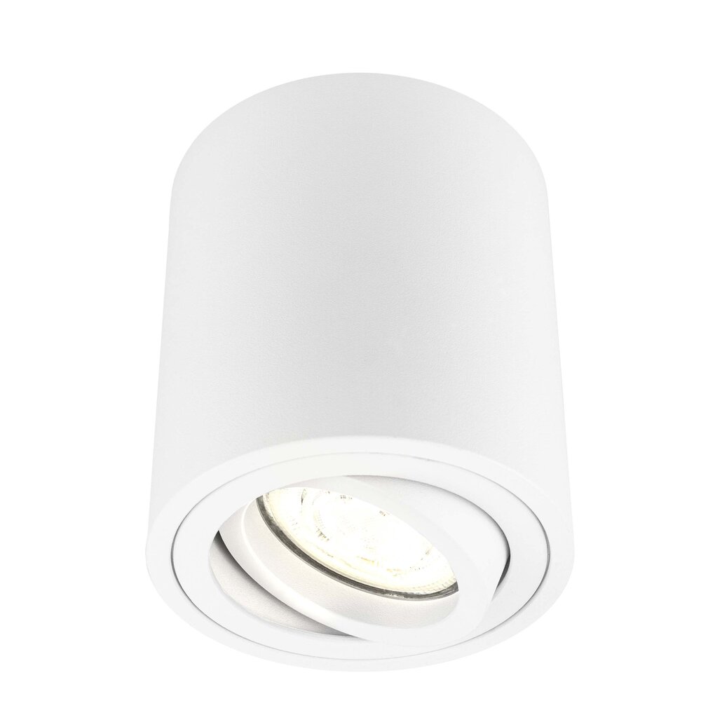 Ledvion Dimbare LED Opbouwspot  - Rond - Wit - 3W - 2700K - Kantelbaar