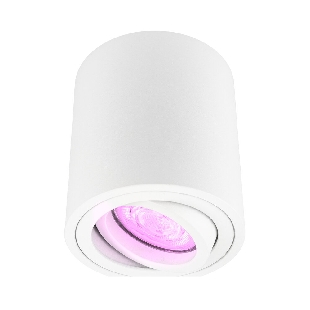 Ledvion Smart LED Opbouwspot - Rond - Wit - 4,9W - RGB+CCT - Kantelbaar