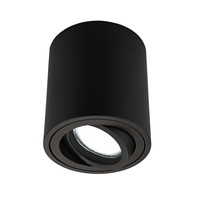 Ledvion Dimbare LED Opbouwspot  - Rond - Zwart - 3W - 6500K - Kantelbaar