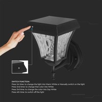 Solar Wandlamp Buiten - 2W - 110lm - IP65 - CCT Lichtkleur instelbaar Lightexpert Solar Wandlamp Buiten - 2W - 110lm - IP65 - CCT Lichtkleur instelbaar