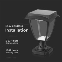 Solar Lamp Buiten - 2W - 110lm - IP65 - CCT Lichtkleur instelbaar Lightexpert Solar Lamp Buiten - 2W - 110lm - IP65 - CCT Lichtkleur instelbaar