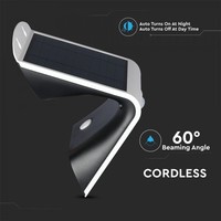 LED Solar Wandlamp - 3W - 3000K+4000K - IP65 - Met Bewegingssensor Lightexpert LED Solar Wandlamp - 3W - 3000K+4000K - IP65 - Met Bewegingssensor