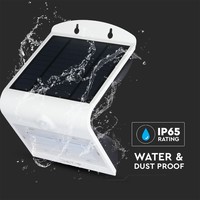 LED Solar Wandlamp - 1.5W - 4000K - IP65 - Met Bewegingssensor Lightexpert LED Solar Wandlamp - 1.5W - 4000K - IP65 - Met Bewegingssensor