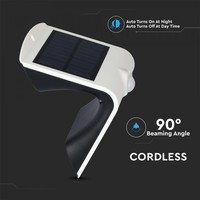 LED Solar Wandlamp - 1.5W - 4000K - IP65 - Met Bewegingssensor Lightexpert LED Solar Wandlamp - 1.5W - 4000K - IP65 - Met Bewegingssensor