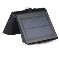 Solar Wandlamp Buiten - Met Sensor - 1,5W - 4000K - IP65 - Zwart Lightexpert Solar Wandlamp Buiten - Met Sensor - 1,5W - 4000K - IP65 - Zwart