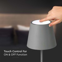 Oplaadbare Tafellamp - 3W - 3000K - Dimbaar via touch Lightexpert Oplaadbare Tafellamp - 3W - 3000K - Dimbaar via touch