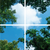 Wolkenplafond LED Paneel - Fotoprint Afbeelding Wolk en Bos - Geprint op 4 Platen - 595x595